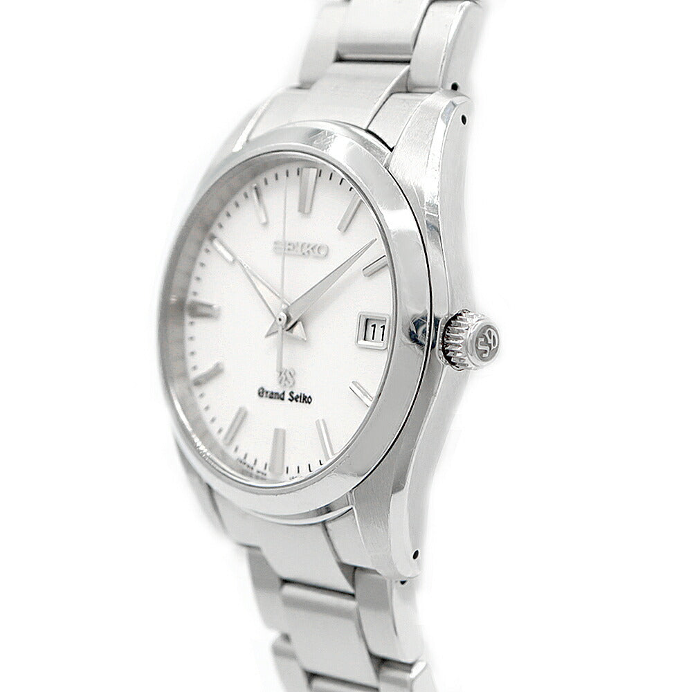 電池交換済 SEIKO セイコー グランドセイコー GS 9F62-0AB0 SBGX059 デイト 100m防水 ホワイト SS ステンレス メンズ クォーツ【6ヶ月保証】【腕時計】【中古】