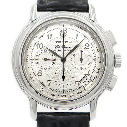 Internally inspected ZENITH Chronomaster El Primero 14/01.0240.400 Chronograph Date Silver SS Stainless Steel Men's Automatic Winding [6 Month Warranty] [Watch] [Used]