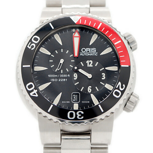 ORIS Diverse Regulator 649-7541 Date Small Second Black Ti Titanium Men's Automatic Winding [6 Month Warranty] [Watch] [Used]