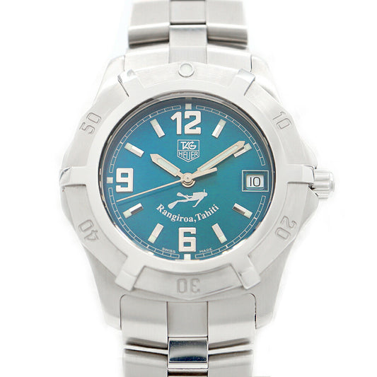 電池交換済 TAG Heuer タグホイヤー 2000 エクスクルーシブ ランギロア タヒチ 世界3000本限定 WN111A BA0332 200m防水 デイト 緑 グリーン SS ステンレス メンズ クォーツ【6ヶ月保証】【腕時計】【中古】