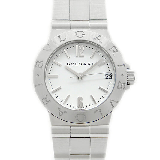 Battery replaced BVLGARI Bvlgari Diagono Sport LCV29S Date White SS Stainless Steel Ladies Quartz [6 Month Warranty] [Watch] [Used]