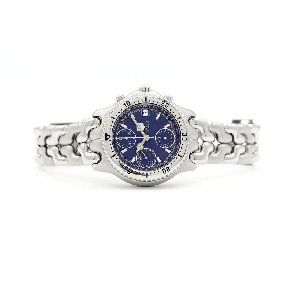 TAG Heuer タグホイヤー S/el セルシリーズ クロノグラフ CG2111-R0 クロノグラフ デイト 200m防水 ネイビー SS ステンレス メンズ 自動巻き【6ヶ月保証】【腕時計】【中古】