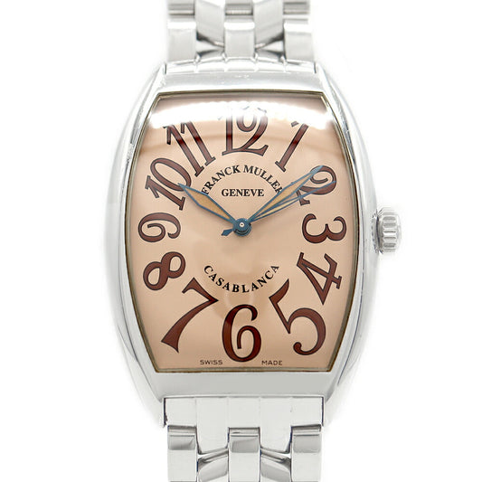 FRANCK MULLER フランクミュラー カサブランカ サハラ 6850CASA サーモンピンク SS ステンレス メンズ 自動巻き【6ヶ月保証】【中古】【腕時計】