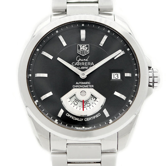 Internally inspected TAG Heuer Grand Carrera Caliber 6 WAV511A BA0900 Date Back Skelton Black SS Stainless Steel Men's Automatic Winding [6 Month Warranty] [Watch] [Used]