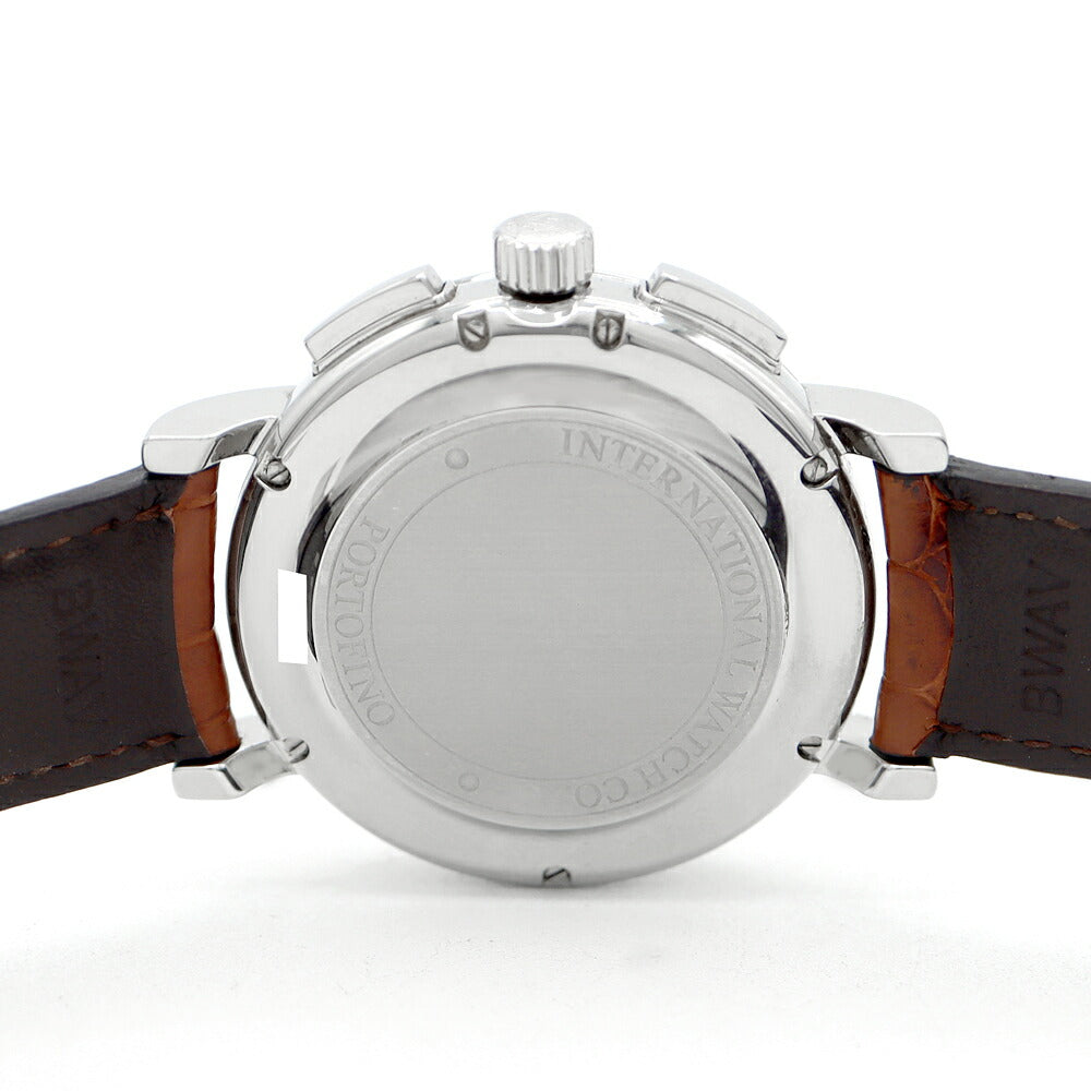内部点検済 IWC インターナショナルウォッチカンパニー ポートフィノ クロノグラフ IW378302 デイデイト シルバー SS ステンレス 純正ベルト 純正尾錠 メンズ 自動巻き【6ヶ月保証】【腕時計】【中古】