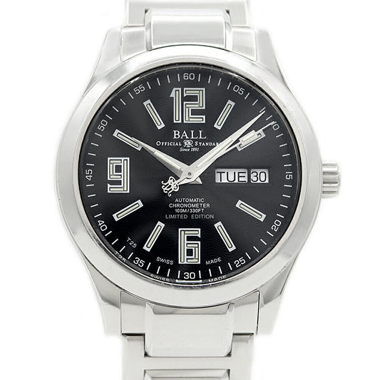 BALL ボール ウォッチ エンジニアII アラビック 999本限定 NM1020C デイデイト 100m防水 黒 ブラック SS ステンレス メンズ 自動巻き【6ヶ月保証】【腕時計】【中古】