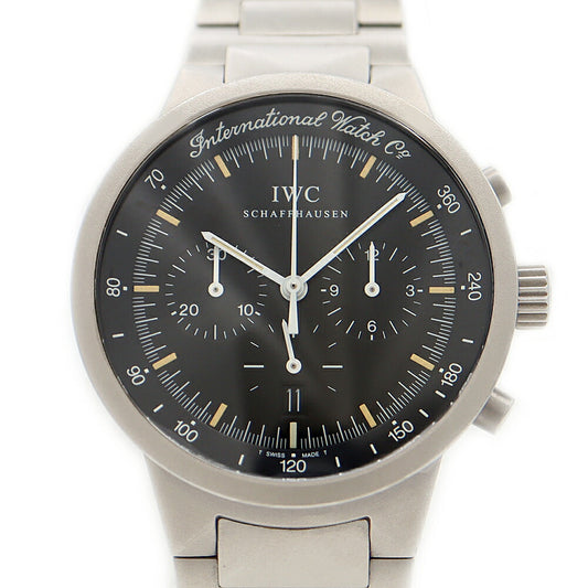 Battery replaced IWC International Watch Company GST Chronograph IW372701 Date Small Second Black TI Titanium Men's Quartz [6 Month Warranty] [Watch] [Used]