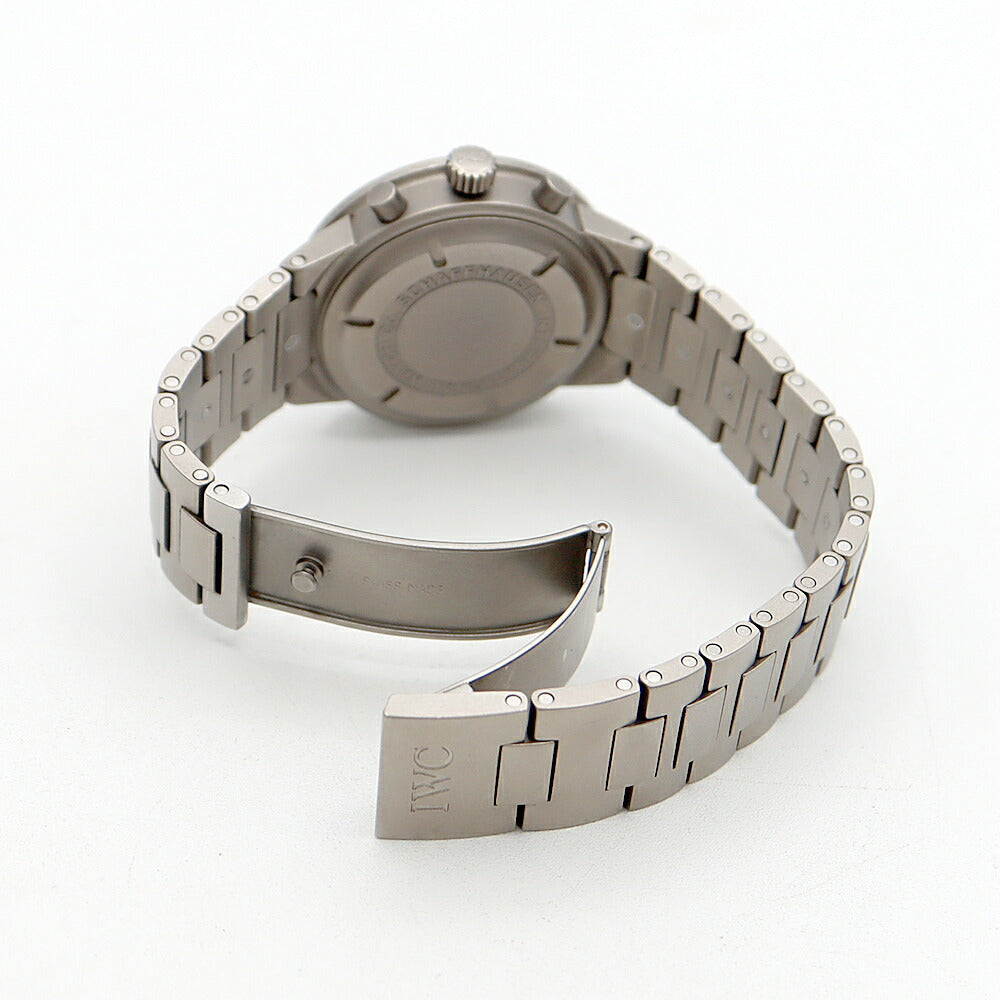 電池交換済 IWC インターナショナルウォッチカンパニー GST クロノグラフ IW372701 デイト スモールセコンド 黒 ブラック TI チタン メンズ クォーツ 【6ヶ月保証】【腕時計】【中古】