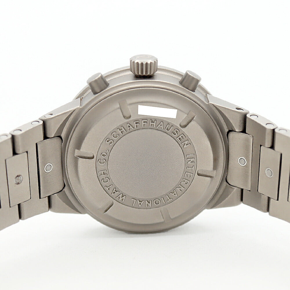 電池交換済 IWC インターナショナルウォッチカンパニー GST クロノグラフ IW372701 デイト スモールセコンド 黒 ブラック TI チタン メンズ クォーツ 【6ヶ月保証】【腕時計】【中古】