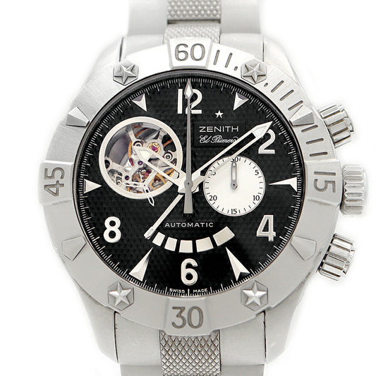 ZENITH Defy Classic Open El Primero 03.0526.4021 Chronograph Power Reserve 300m Water Resistant Back Sketch Black SS Stainless Steel Men's Automatic Winding [6 Month Warranty] [Watch] [Used]