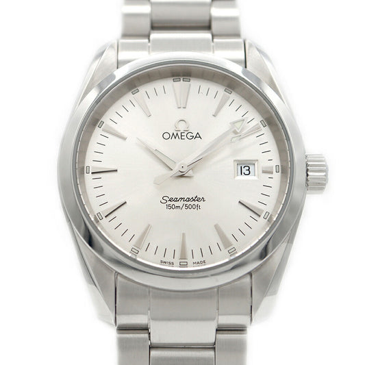 電池交換済 OMEGA オメガ シーマスター アクアテラ 2518.30 デイト 150m防水 シルバー SS ステンレス メンズ クォーツ【6ヶ月保証】【腕時計】【中古】