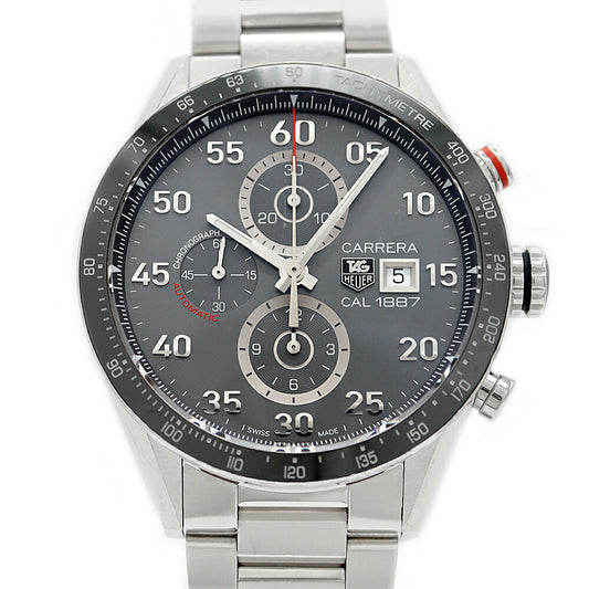 TAG Heuer Tag Heuer Carrera Caliber 1887 Chronograph CAR2A11 BA0799 Date 100m Water Resistant Back Skew Gray SS Stainless Steel CE Ceramic Men's Automatic Winding [6 Month Warranty] [Watch] [Used]
