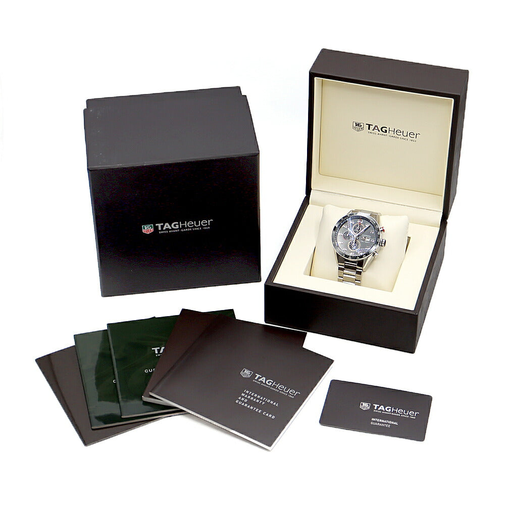 TAG Heuer タグホイヤー カレラ キャリバー1887 クロノグラフ CAR2A11 BA0799 デイト 100m防水 裏スケ グレー SS ステンレス CE セラミック メンズ 自動巻き【6ヶ月保証】【腕時計】【中古】