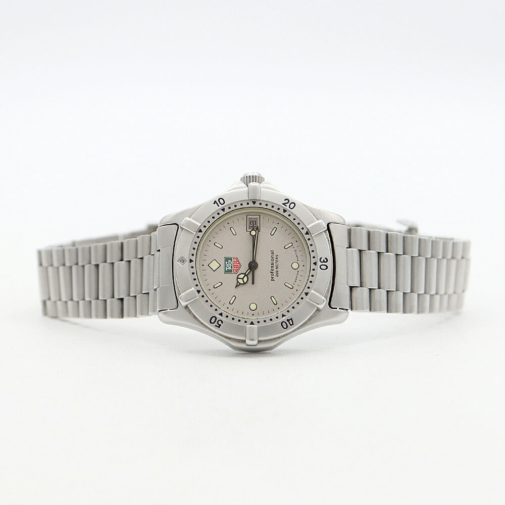 電池交換済 TAG Heuer タグホイヤー 2000シリーズ プロフェッショナル 962.213R 200m防水 デイト グレー SS ステンレス メンズ【6ヶ月保証】【腕時計】【中古】