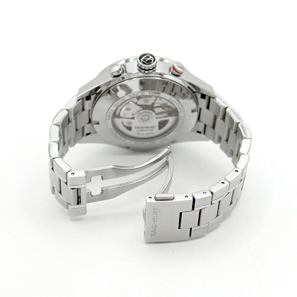 TAG Heuer タグホイヤー カレラ キャリバー16 クロノグラフ CV2A11 BA0796 100m防水 デイデイト 裏スケ シルバー SS ステンレス メンズ 自動巻き【6ヶ月保証】【腕時計】【中古】