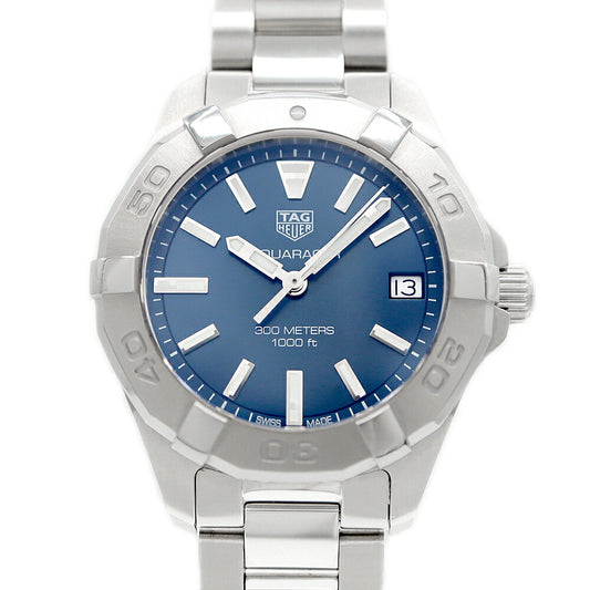 電池交換済 TAG Heuer タグホイヤー アクアレーサー WBD1312 BA0740 デイト 300m防水 青 ブルー SS ステンレス レディース クォーツ【6ヶ月保証】【腕時計】【中古】