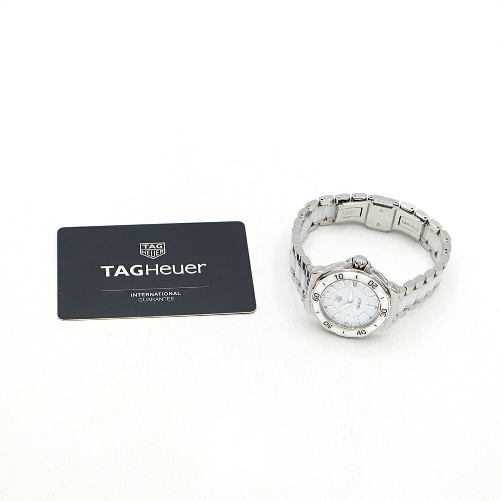電池交換済 TAG Heuer タグホイヤー フォーミュラ1 WAH1211 BA0861 デイト 200m防水 白 ホワイト SS ステンレス CE セラミック レディース クォーツ【6ヶ月保証】【腕時計】【中古】