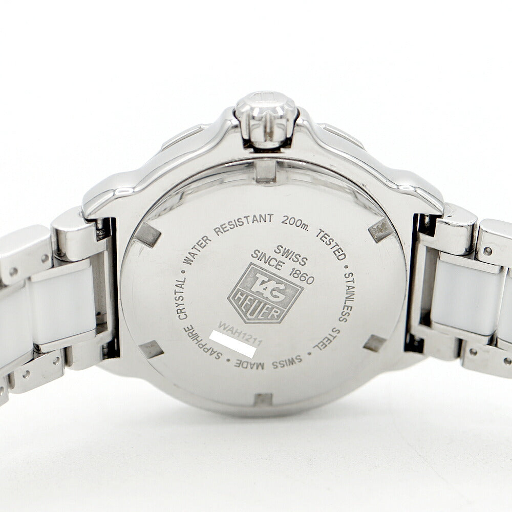 電池交換済 TAG Heuer タグホイヤー フォーミュラ1 WAH1211 BA0861 デイト 200m防水 白 ホワイト SS ステンレス CE セラミック レディース クォーツ【6ヶ月保証】【腕時計】【中古】