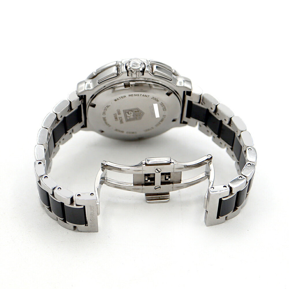 電池交換済 TAG Heuer タグホイヤー フォーミュラ1 クロノグラフ CAH1210 200m防水 デイト 黒 ブラック SS ステンレス CE セラミック メンズ クォーツ フォーミュラー1【6ヶ月保証】【腕時計】【中古】