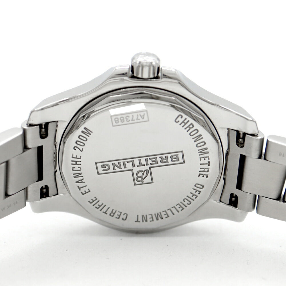 Battery replaced BREITLING Colt Lady A77388 Date 200m waterproof blue SS stainless steel ladies quartz [6 months warranty] [watch] [used]