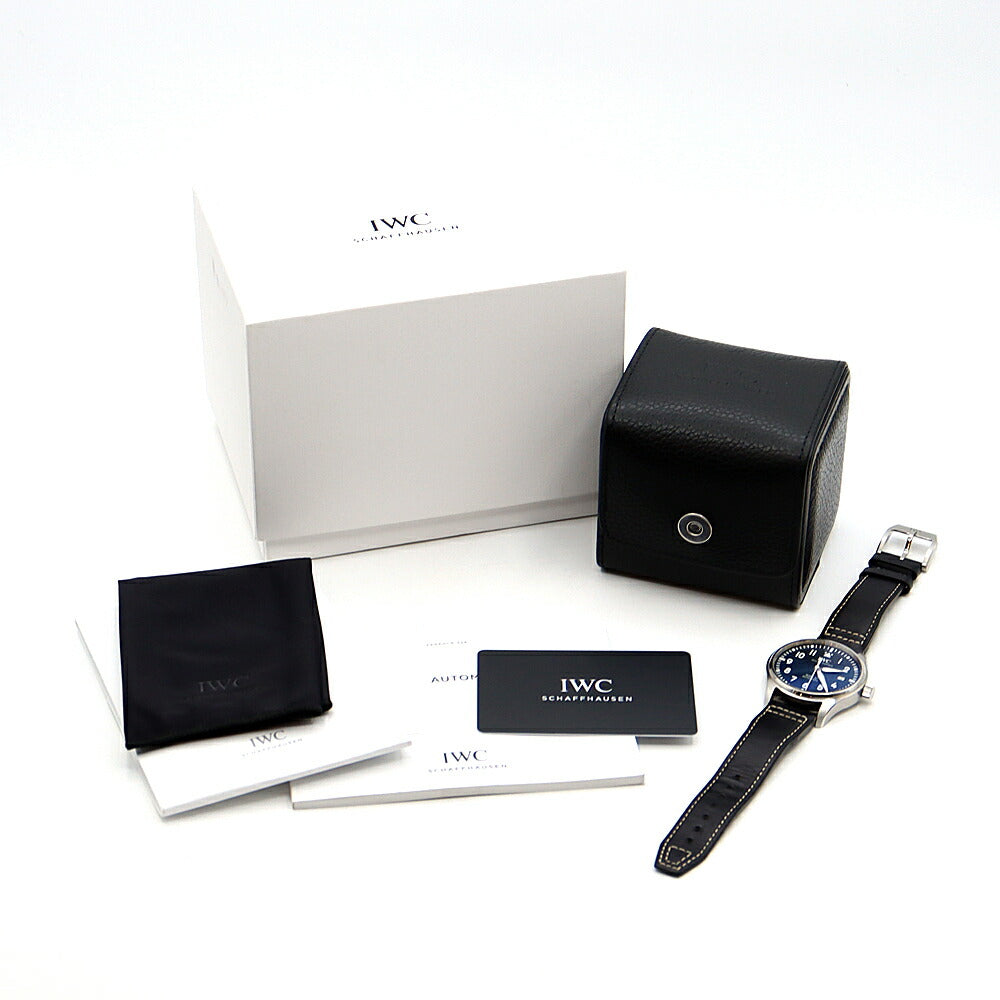 IWC インターナショナルウォッチカンパニー パイロットウォッチ マークXX IW328203 100m防水 デイト 青 ブルー SS ステンレス 純正ベルト 純正尾錠 メンズ 自動巻き マーク20【6ヶ月保証】【腕時計】【中古】