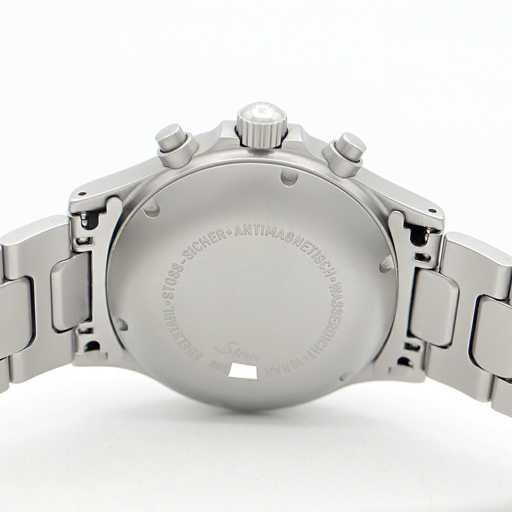 内部点検済 SINN ジン ユーロフリーガー 日本限定200本 356 クロノグラフ デイト 100m防水 スモールセコンド 黒 ブラック SS ステンレス メンズ 自動巻き【6ヶ月保証】【腕時計】【中古】