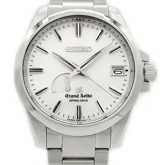 SEIKO GS Grand Seiko Spring Drive 9R65-0AG1 Date 100m Water Resistant White SS Stainless Steel Men's Automatic Winding [6 Month Warranty] [Watch] [Used]