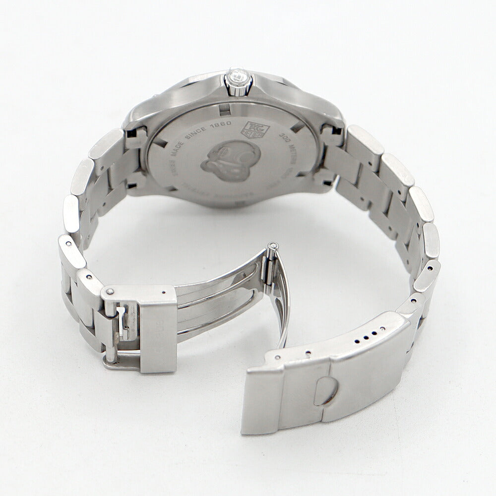 電池交換済 TAG Heuer タグホイヤー アクアレーサー WAF1112 デイト 300m防水 シルバー SS ステンレス メンズ クォーツ【6ヶ月保証】【腕時計】【中古】