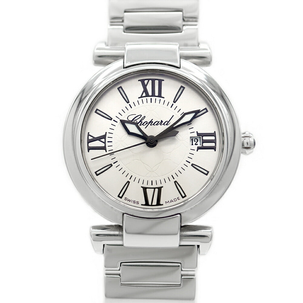 電池交換済 Chopard ショパール インペリアーレ 388541-3002 8541 デイト シルバー SS ステンレス レディース クォーツ【6ヶ月保証】【腕時計】【中古】