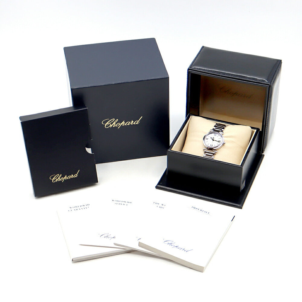 電池交換済 Chopard ショパール インペリアーレ 388541-3002 8541 デイト シルバー SS ステンレス レディース クォーツ【6ヶ月保証】【腕時計】【中古】