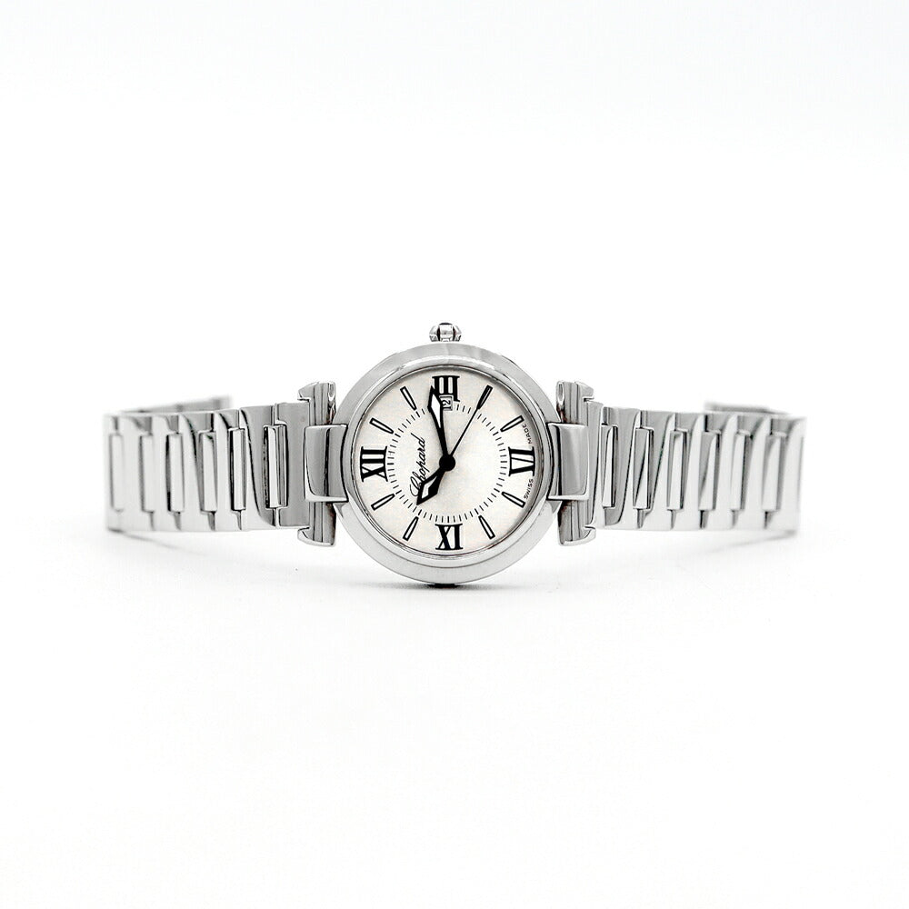 電池交換済 Chopard ショパール インペリアーレ 388541-3002 8541 デイト シルバー SS ステンレス レディース クォーツ【6ヶ月保証】【腕時計】【中古】