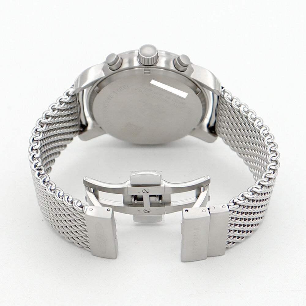 電池交換済 ZEPPELIN ツェッペリン 7680-2 100周年記念モデル クロノグラフ デイト 50m防水 グレー SS ステンレス メンズ クォーツ【6ヶ月保証】【腕時計】【中古】