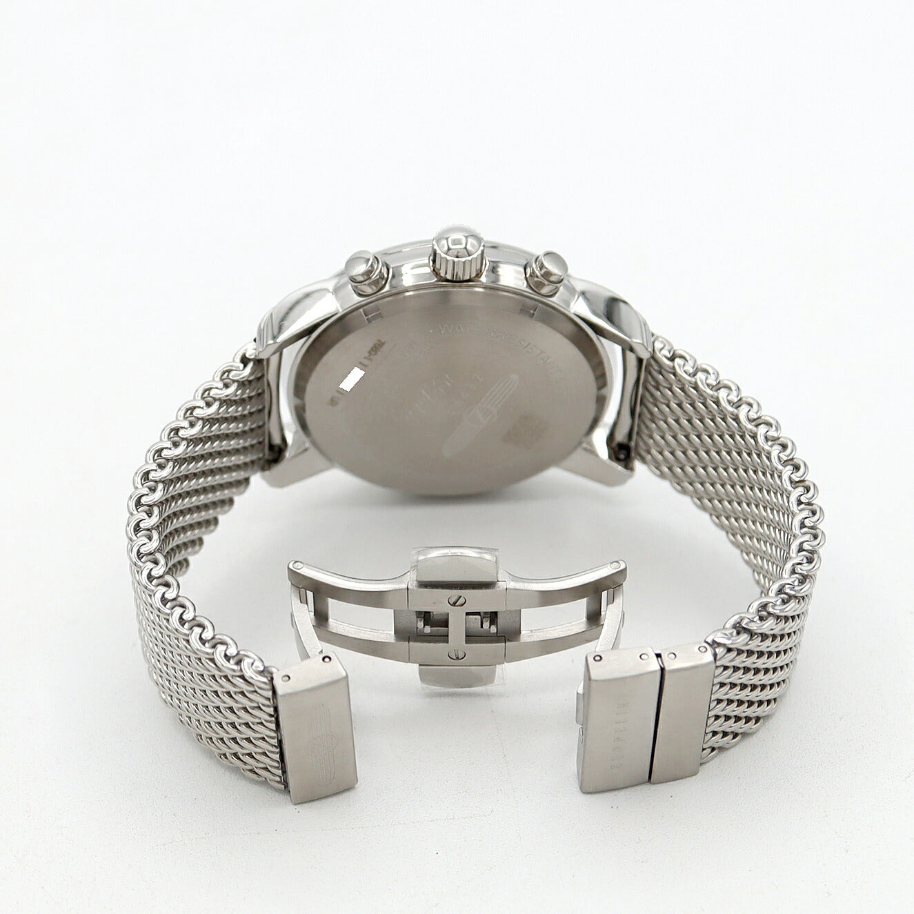 電池交換済 ZEPPELIN ツェッペリン 7680M-1 100周年記念モデル 日本限定 クロノグラフ デイト 50m防水 シルバー SS ステンレス メンズ クォーツ【6ヶ月保証】【腕時計】【中古】