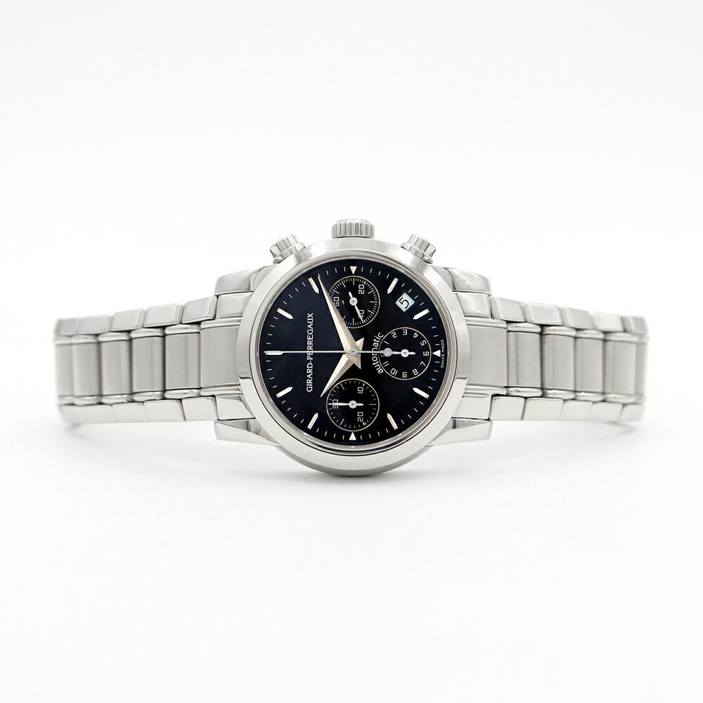 GIRARD PERREGAUX ジラールペルゴ リミテッドスペシャルシリーズ クロノグラフ 日本限定150本 80200 デイト 黒 ブラック SS ステンレス メンズ 自動巻き GP【6ヶ月保証】【腕時計】【中古】