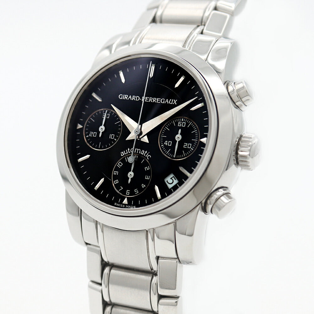 GIRARD PERREGAUX ジラールペルゴ リミテッドスペシャルシリーズ クロノグラフ 日本限定150本 80200 デイト 黒 ブラック SS ステンレス メンズ 自動巻き GP【6ヶ月保証】【腕時計】【中古】