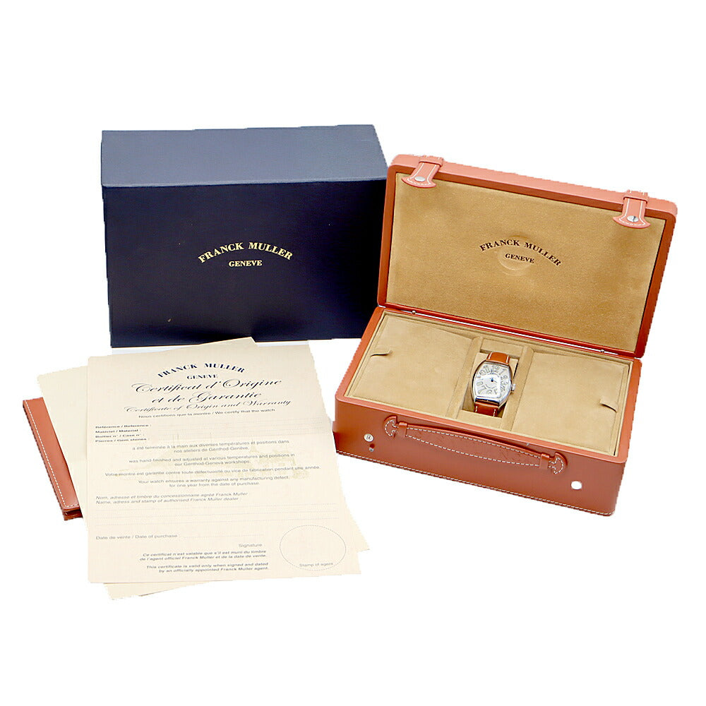 FRANCK MULLER Casablanca 6850MC White SS Stainless Steel Genuine Belt Genuine Buckle Men's Automatic Winding [6 Month Warranty] [Used] [Watch]
