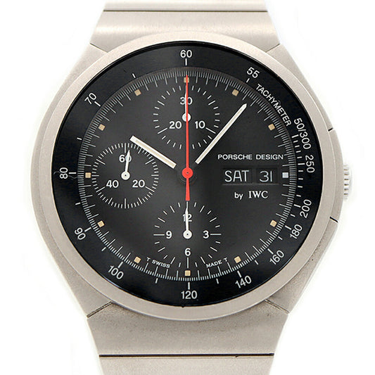 PORCHE DESIGN Porsche Design Chronograph 11021 Day Date Black Ti Titanium Men's Automatic Winding [6 Month Warranty] [Watch] [Used]