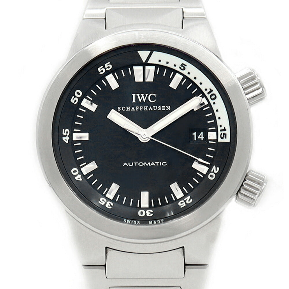 IWC インターナショナルウォッチカンパニー アクアタイマー IW354805 デイト 1000m防水 黒 ブラック SS ステンレス メンズ 自動巻き【6ヶ月保証】【腕時計】【中古】