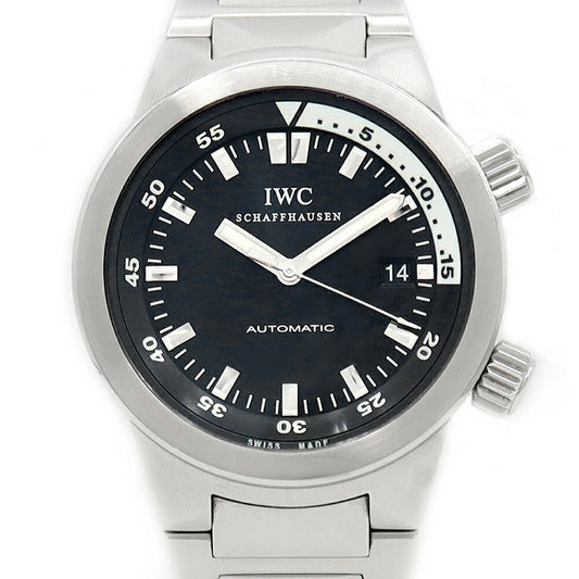 IWC インターナショナルウォッチカンパニー アクアタイマー IW354805 デイト 1000m防水 黒 ブラック SS ステンレス メンズ 自動巻き【6ヶ月保証】【腕時計】【中古】