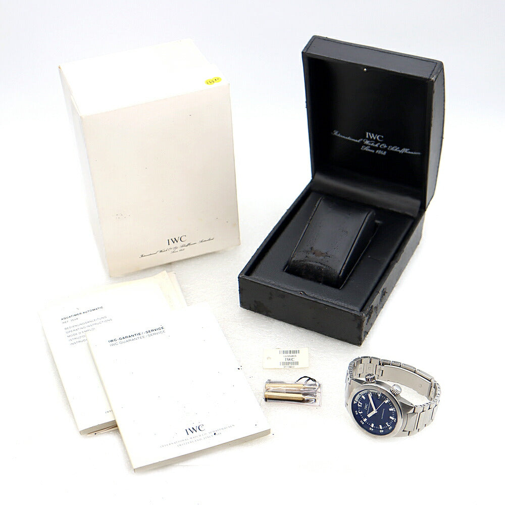 IWC インターナショナルウォッチカンパニー アクアタイマー IW354805 デイト 1000m防水 黒 ブラック SS ステンレス メンズ 自動巻き【6ヶ月保証】【腕時計】【中古】