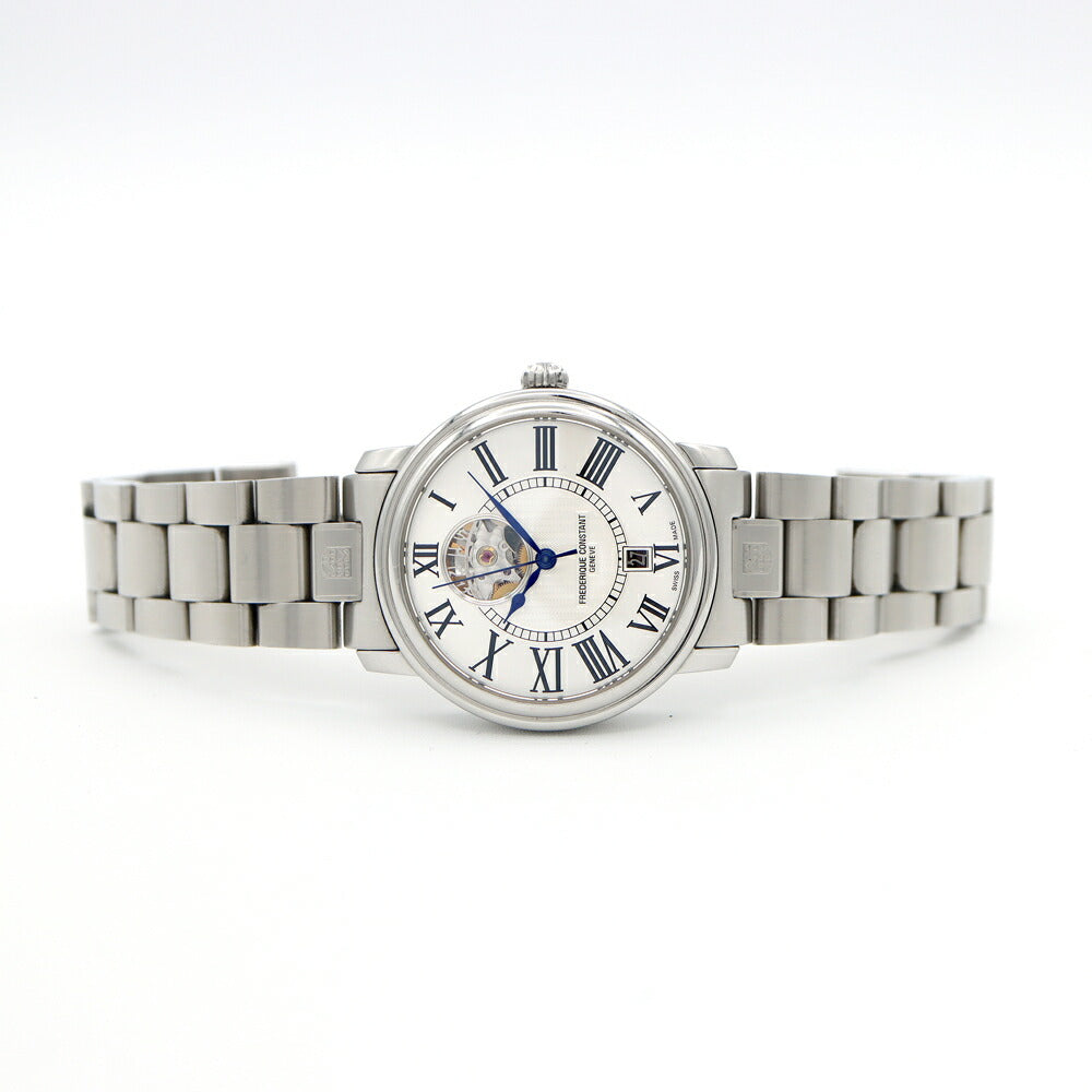 FREDERIQUE CONSTANT フレデリックコンスタント クラシック ハートビート FC-303/315X3P6 315MS3P6B オープンハート デイト 裏スケ シルバー SS ステンレス メンズ 自動巻き【6ヶ月保証】【腕時計】【中古】
