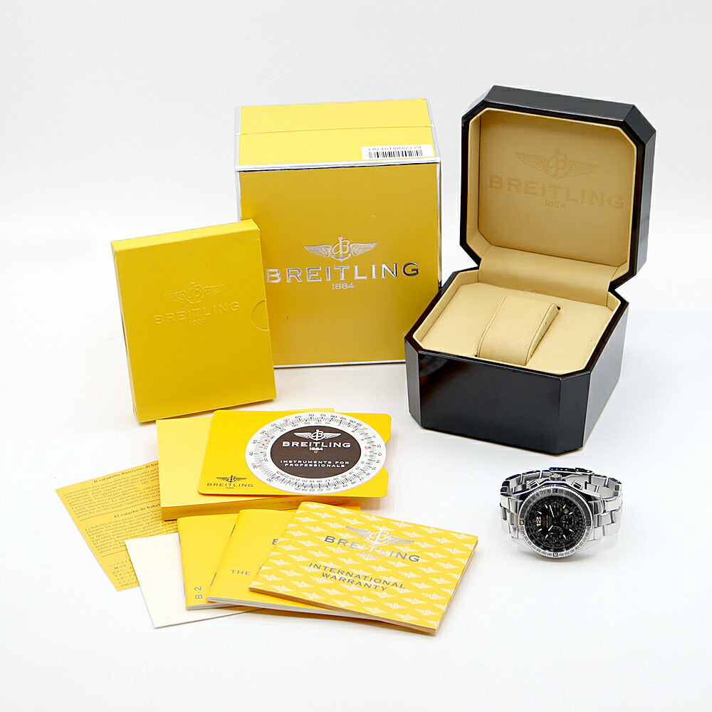 BREITLING ブライトリング B-2 プロフェッショナル クロノグラフ A42362 デイト スモールセコンド 100m防水 黒 ブラック SS ステンレス メンズ 自動巻き【6ヶ月保証】【腕時計】【中古】