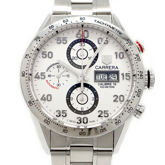 TAG Heuer Tag Heuer Carrera Caliber 16 Chronograph CV2A11 BA0796 100m Water Resistant Day Date Silver SS Stainless Steel Men's Automatic Winding [6 Month Warranty] [Watch] [Used]