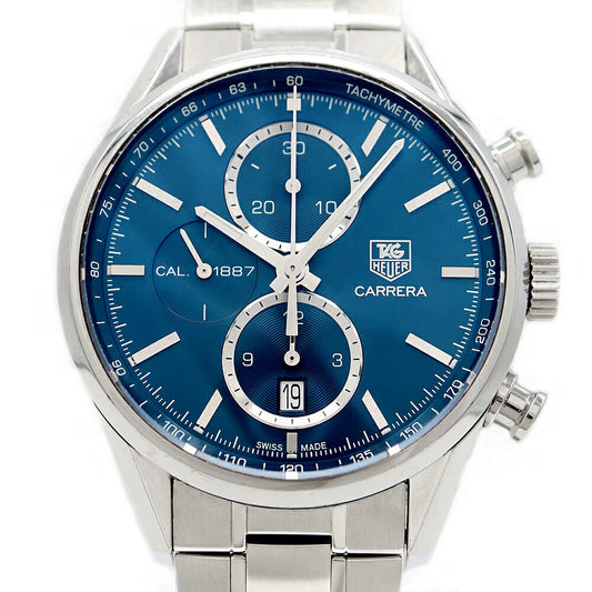 TAG Heuer TAG Heuer Carrera Caliber 1887 Chronograph CAR2115 BA0724 Date 100m Water Resistant Back Sketch Blue SS Stainless Steel Men's Automatic Winding [6 Month Warranty] [Watch] [Used]
