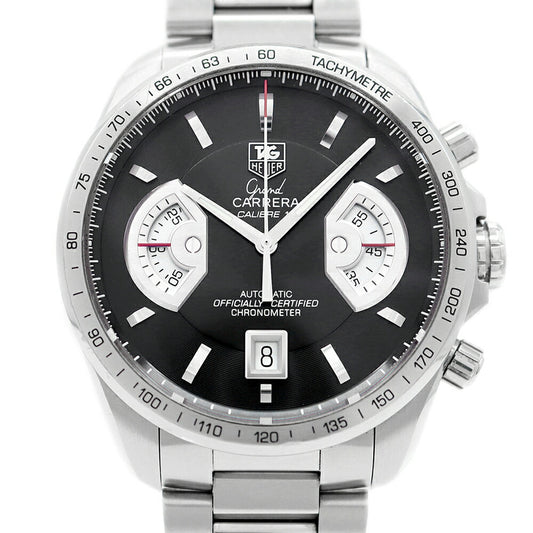 TAG Heuer TAG Heuer Grand Carrera Caliber 17RS Chronograph CAV511A BA0902 Date 100m Water Resistant Back Sketch Black SS Stainless Steel Men's Automatic Winding [6 Month Warranty] [Watch] [Used]