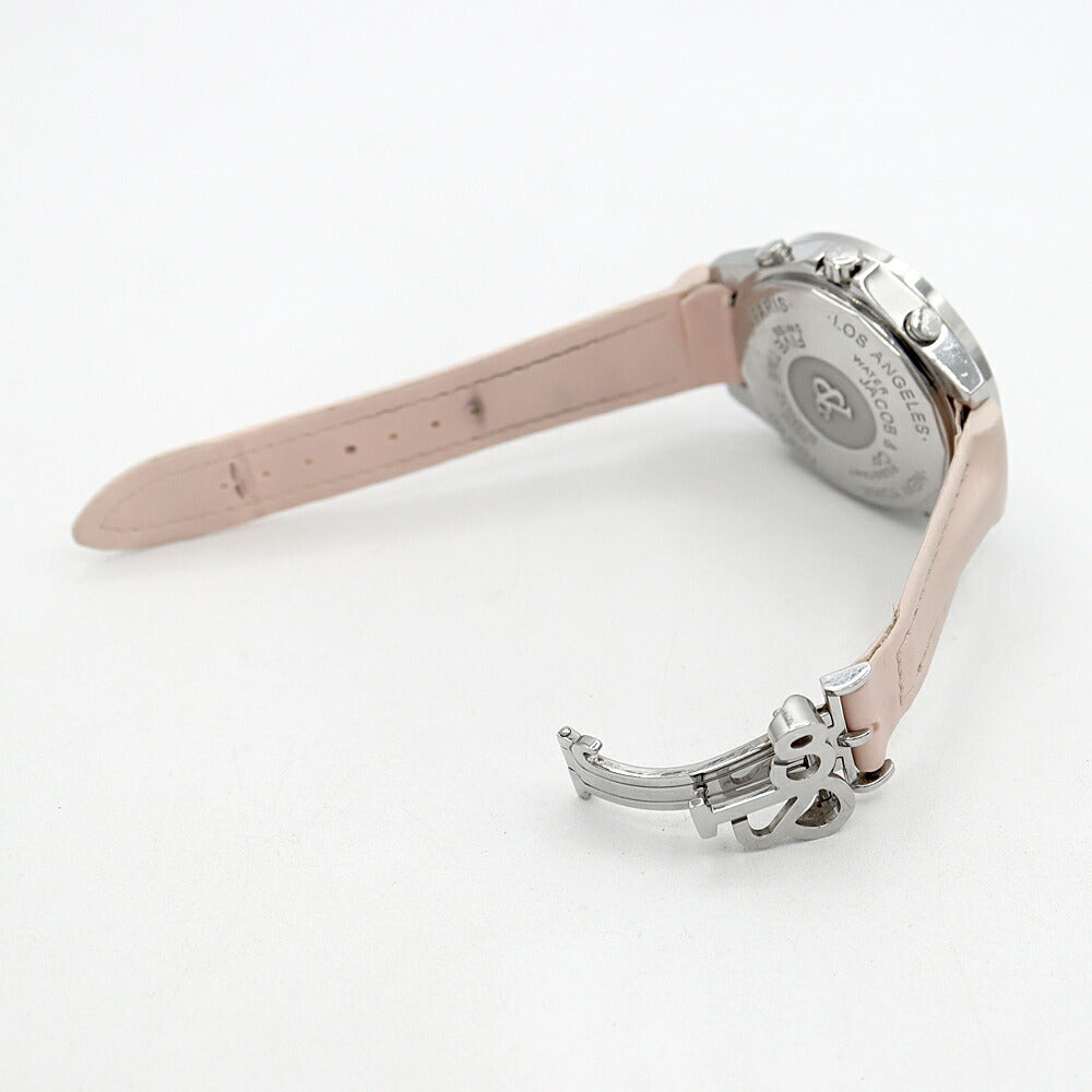 電池交換済 JACOB&Co. ジェイコブ ファイブタイムゾーン 47mm ダイヤモンド ダイヤベゼル デイト シルバー ギョーシェ SS ステンレス 純正ベルト 純正尾錠 メンズ クォーツ 5タイム【6ヶ月保証】【腕時計】