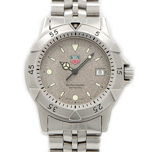 電池交換済 TAG Heuer タグホイヤー プロフェッショナル 200 WD1211-K-2 デイト 200m防水 グレー シルバー SS ステンレス メンズ クォーツ【6ヶ月保証】【腕時計】【中古】
