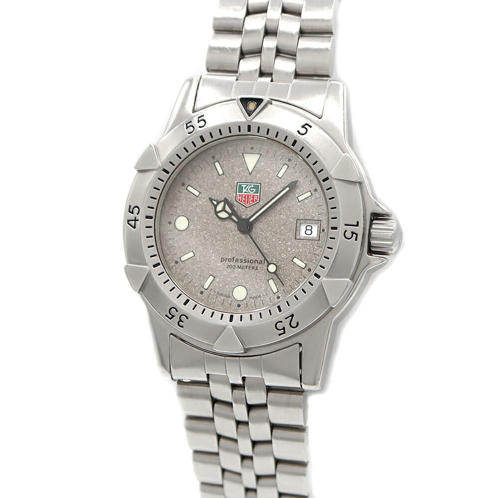電池交換済 TAG Heuer タグホイヤー プロフェッショナル 200 WD1211-K-2 デイト 200m防水 グレー シルバー SS ステンレス メンズ クォーツ【6ヶ月保証】【腕時計】【中古】