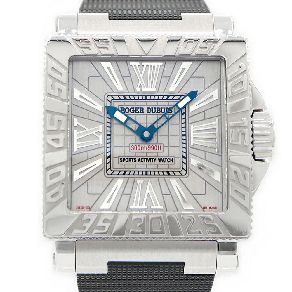 ROGER DUBUIS ロジェデュブイ アクアマーレ 世界888本限定 G41 57 9 3.53 300m防水 裏スケ シルバー SS ステンレス 純正ベルト 純正尾錠 メンズ 自動巻き【6ヶ月保証】【腕時計】【中古】