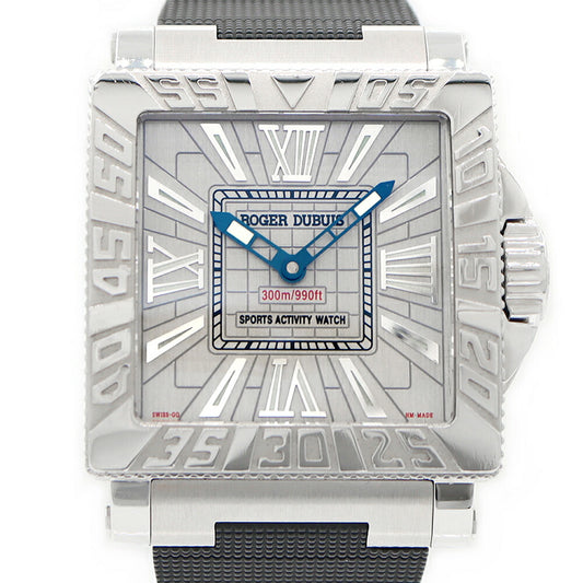 ROGER DUBUIS Aquamare Limited to 888 pieces worldwide G41 57 9 3.53 300m waterproof back skid silver SS stainless steel genuine belt genuine buckle men's automatic winding [6 months warranty] [watch] [used]
